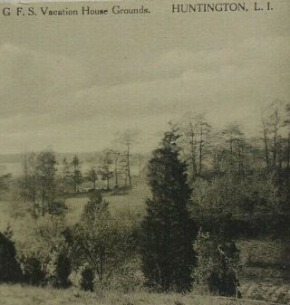 1911 Gfs House Grounds Huntington Long Island Ny Postcard Antique Funny Message