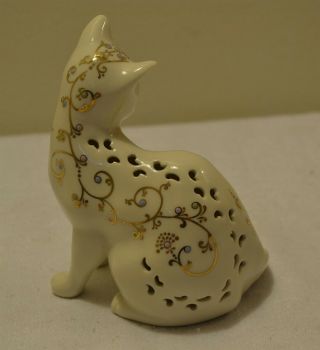 ThriftCHI Lenox Porcelain Jewels of Light & Christmas Dreams Cat Figurines 5