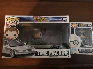 Funko Pop Rides - Back To The Future Delorean With Dr.  Brown And Marty