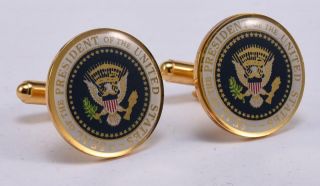 Presidential Seal George W Bush 43 White House Cufflinks Authentic RARE Enamel 5