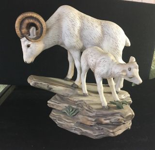 1984 Homco Masterpiece Porcelain Dall Sheep Ram Figurine Limited Edition