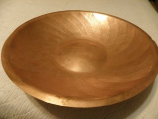 Vintage Hammered Copper Centerpiece Bowl,  Marked