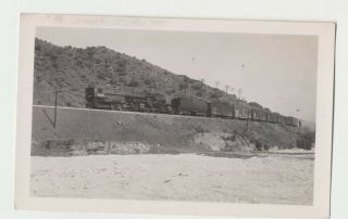 1930s Real Photo S & P Railroad Steam Engine Train 4121 Soledad Canyon Ca