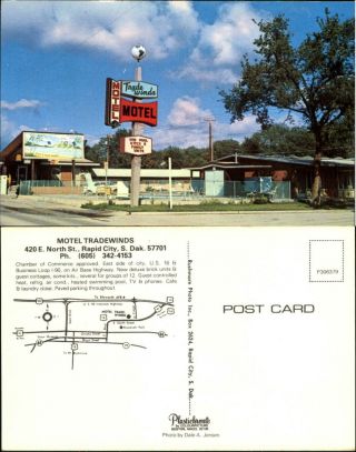 Motel Tradewinds Rapid City South Dakota Sd Map