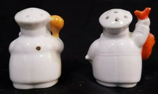 VINTAGE CERAMIC MINIATURE CHEFS SALT AND PEPPER SHAKERS 3