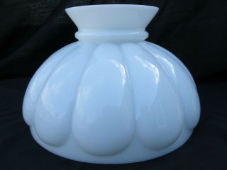 Vintage Melon White Milk Glass 10 " Lamp Shade 6 " Tall Aladdin Rayo B&h
