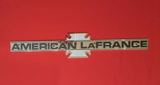 American Lafrance Chrome Plated Firetruck Emblem With Maltese Cross,  23.  5 " Long