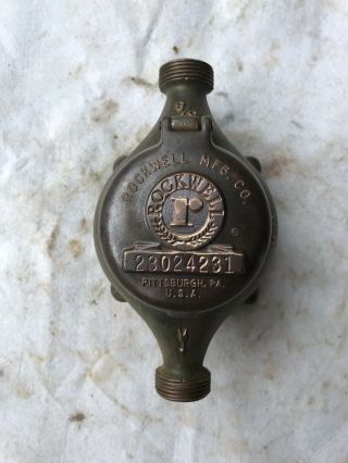 Vintage Antique Steampunk Rockwell Water Meter