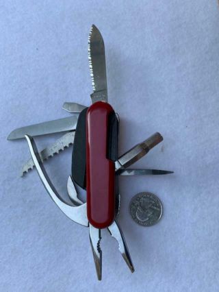 Wenger Swiss Army Knife & Multi Tool Kit With Case To Put On Belt - Bits,  Pliers