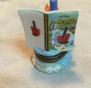 Retired PHB Scuffy the Tugboat with Golden Book Hand Painted Trinket Box 2