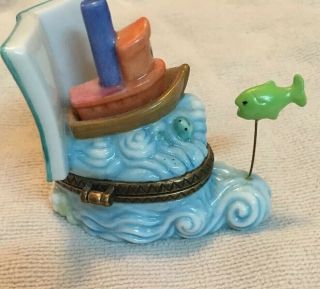 Retired PHB Scuffy the Tugboat with Golden Book Hand Painted Trinket Box 3
