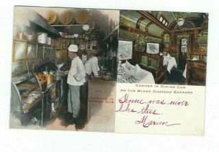 Black Diamond Express Train Postcard,  Lehigh Valley Railroad Pa Prr