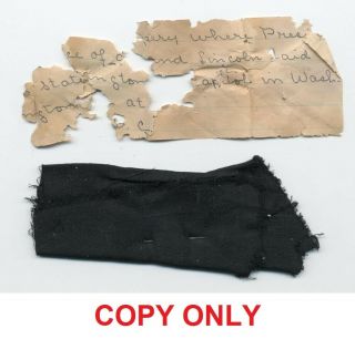 Piece Of Cloth From Abraham Lincoln 