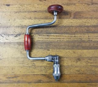 Antique Hand Drill Auger Bit Brace • Millers Falls Woodworking Carpentry Tools ☆