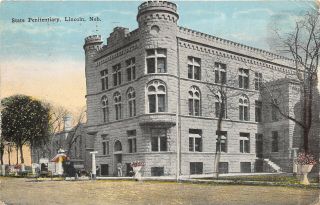 Lincoln Nebraska C1910 Postcard State Penitentiary Prison Jail