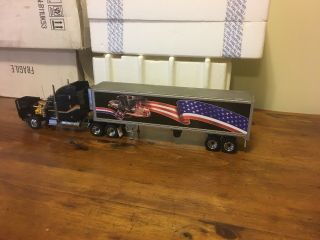 Franklin Peterbuilt 379 Eagle Flag Rig Semi Tractor Trailer Truck Refer