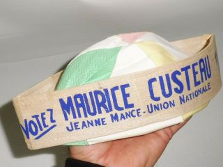 Rare 1956 Maurice Custeau Union Nationale Quebec Political Beanie Hat Duplessis