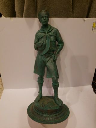 Antique 1915 Boy Scout Perfect Scout R.  Tait Mckenzie 16 " Statue