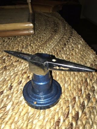 Mini Anvil Antique Jeweler Salesman Tool Vintage With Hardy Hole India Dental