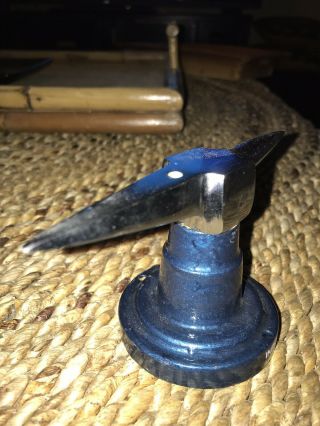 Mini Anvil Antique Jeweler Salesman Tool Vintage with Hardy Hole India Dental 4