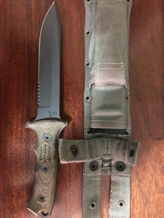 Chris Reeve Green Beret Combat Knife 7” Combo Blade