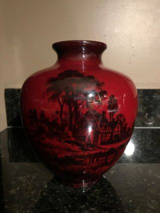 Very Rare Royal Doulton 8 1/4 " Flambe Vase 7788