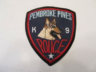 Florida Pembroke Pines Police K - 9 Unit Patch