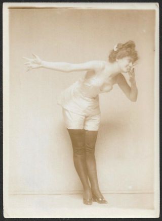 La Vogue Lingerie Cleavage Advertising Charles Sheldon Photograph C.  1920s Risqué