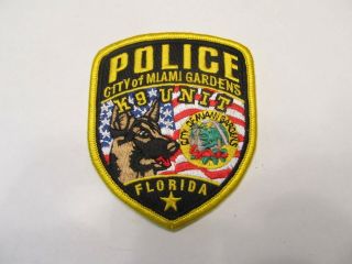 Florida Miami Gardens Police K - 9 Unit Patch