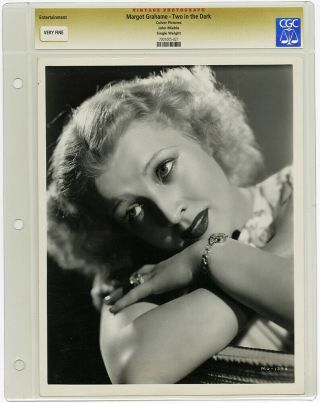 Vintage 1936 Cgc Graded Hollywood Regency Deco Glamour Photograph Margot Grahame