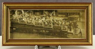 Vintage Framed Panoramic Rppc Photo Postcard Bc Electric Railway Co Canada 123