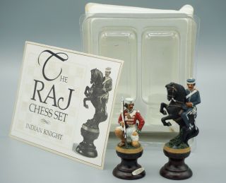 1987 Franklin Raj Chess Set Forces Of The Rebellion Indian Knight & Pawn 2