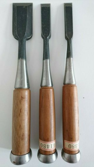 Japanese Chisel Nomi Set Of 3 Carpentry Tool Japan