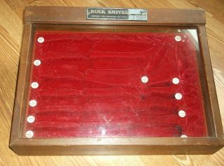Buck Knife Display Case  In W/ Price Tags