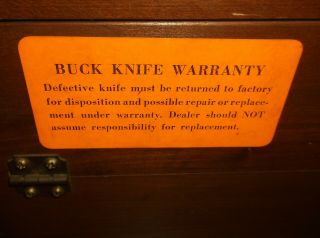 Buck Knife Display Case  in w/ price tags 4