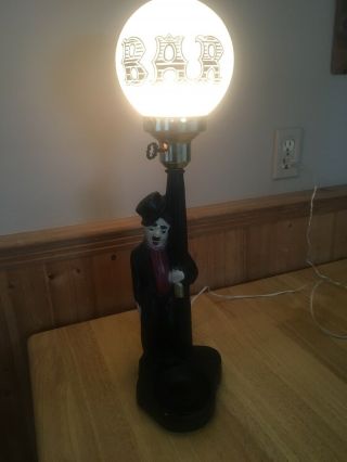 Charlie Chaplin Drunk Hobo Lamp Post Bar Light Vintage 22 