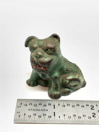 Small Vintage Cast Iron Dog Pencil Holder Paper Weight.  HUBLEY ? 2