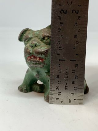 Small Vintage Cast Iron Dog Pencil Holder Paper Weight.  HUBLEY ? 3