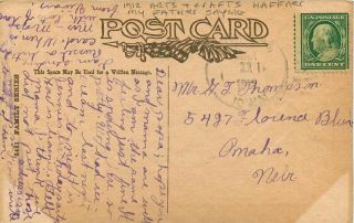 Arts & Crafts Haffner My Father Saying 1912 Postcard 1484 2