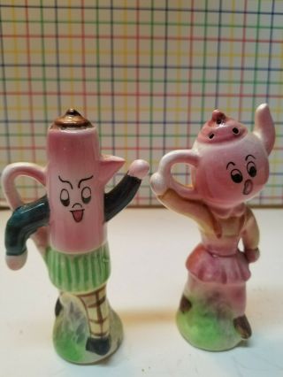 Vintage Kettle And Teapot People | Salt & Pepper Shakers | Made In Japan | Colle