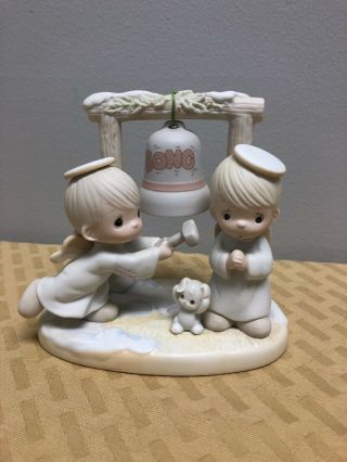 Precious Moments " Ring Those Christmas Bells " 525898 Angels Vintage 1992
