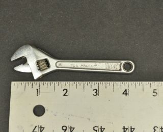 Vintage 704 Proto 4 " Adjustable Wrench Forged Alloy Steel Usa Tool
