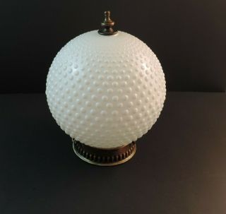 Vintage Hobnail White Milk Glass Lamp Shade Globe Dome Ceiling Light Fixture