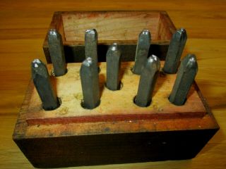 Vntg 1/8 " Millers Falls Tools Steel Number Punches Stamps