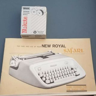 Orange - Red Royal 1960 ' s Safari Portable Typewriter,  Mid - Century Danish Modern 5