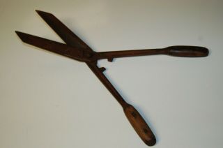 Vintage Wiss Newark,  Nj 10 " Perfect Handle Hedge Trimmer Shears Pat.  Appld For