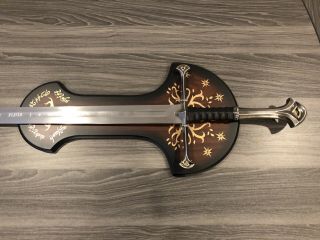 Lord of the Rings Anduril Sword Of King Elessar United Cutlery,  Wall Plaque 3