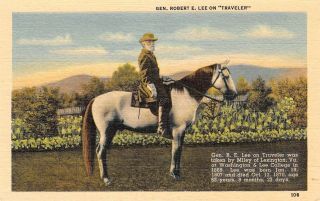 C21 - 2986,  Robert E.  Lee On " Traveler "
