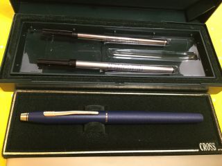 Cross Century Blue And Gold Rollerball Pen 2405 Made In Usa
