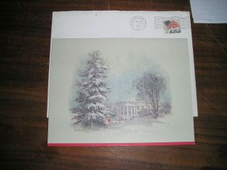 1965 Lyndon B Johnson Lady Lbj White House Christmas Card W/original Envelope